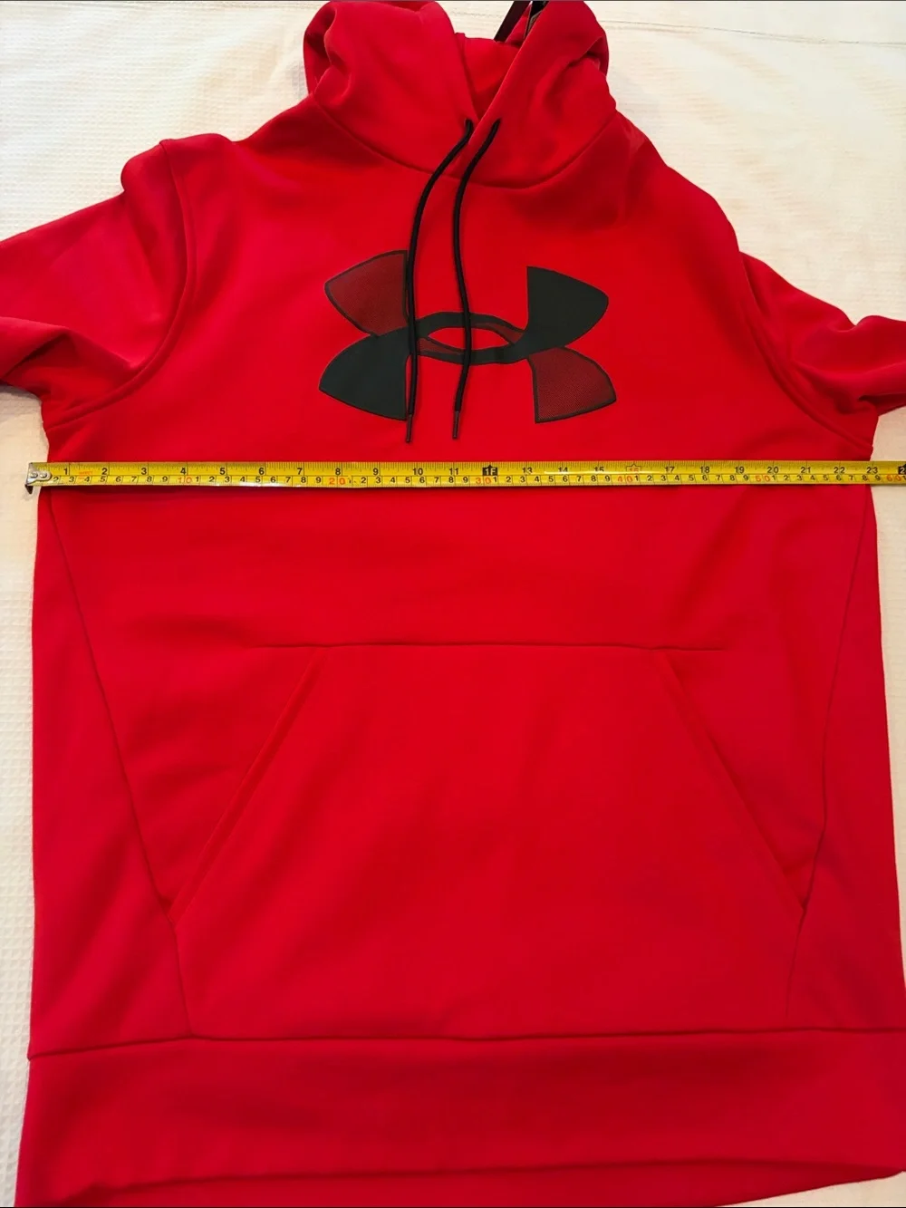 Under Armour Red loose fit Pullover Hoodie with Black Logo size M